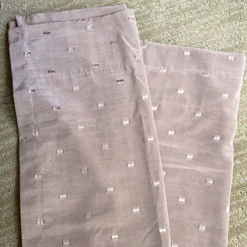 4 Embroidered Faux Silk Drape 84"x42" Each